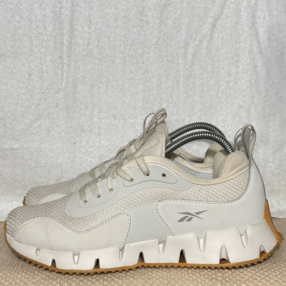 Reebok Womens White Zig Dynamica Running Athletic Sneakers Shoes SZ US 9 - Picture 2 of 11